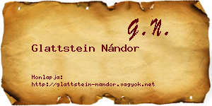 Glattstein Nándor névjegykártya