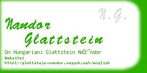 nandor glattstein business card